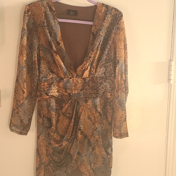NWOT Vici Snakeskin Print Dress - Picture 4 of 6